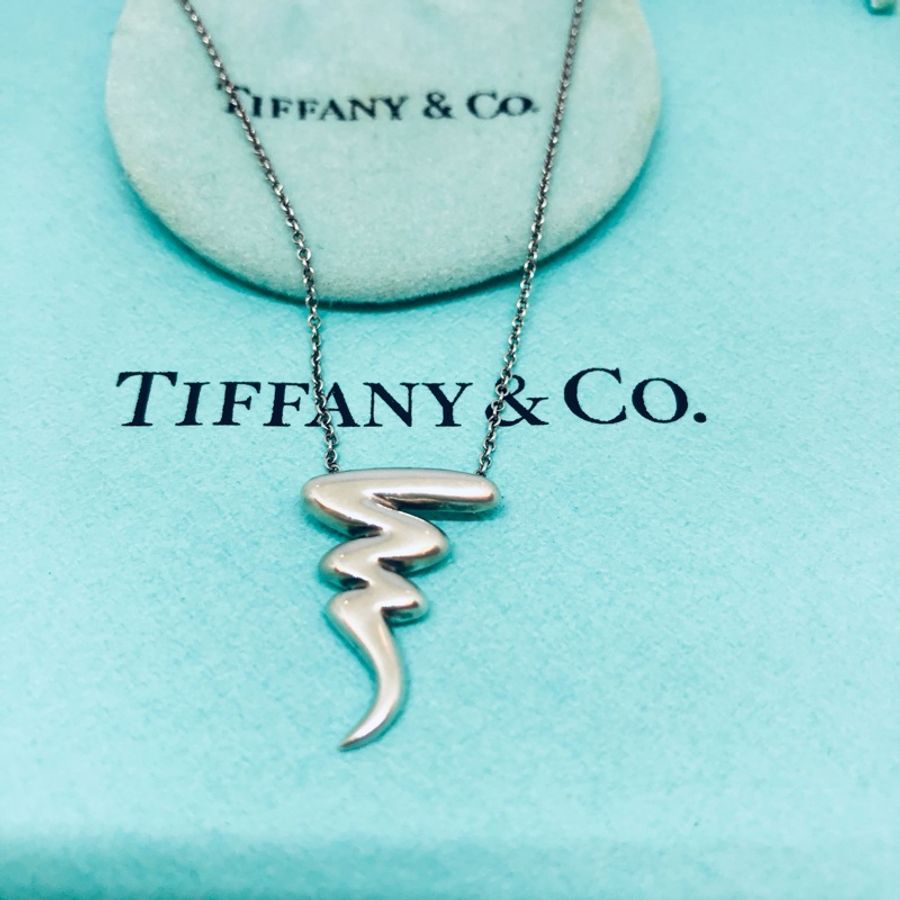 TIFFANY&Co. paloma picasso少見款塗鴉純銀項鍊-0
