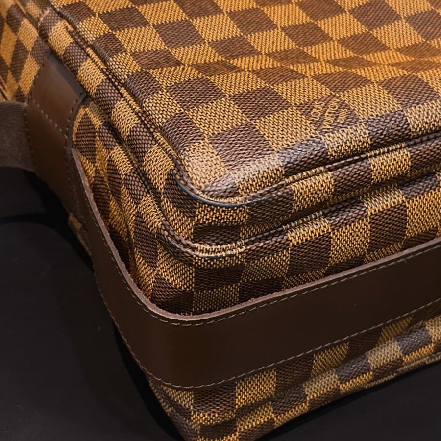 Louis Vuitton LV 咖啡色棋盤格 上蓋 郭富城斜背包/肩背包-2