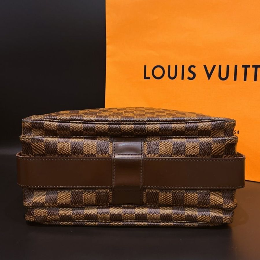 Louis Vuitton LV 咖啡色棋盤格 上蓋 郭富城斜背包/肩背包-6