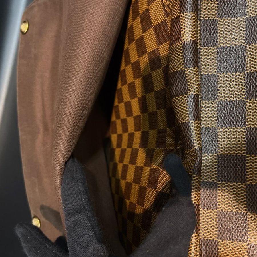 Louis Vuitton LV 咖啡色棋盤格 上蓋 郭富城斜背包/肩背包-12