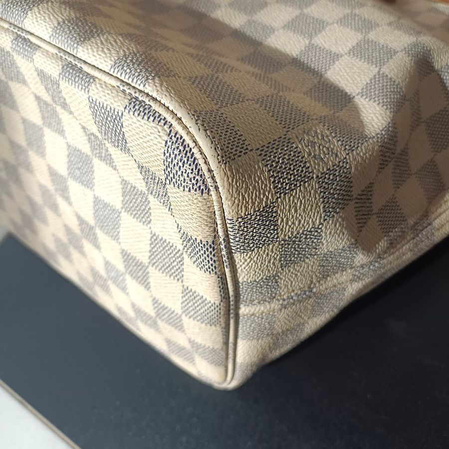 LV 甜甜價 neverfull 白色棋盤格 托特包 購物袋
也可變身水桶包-7