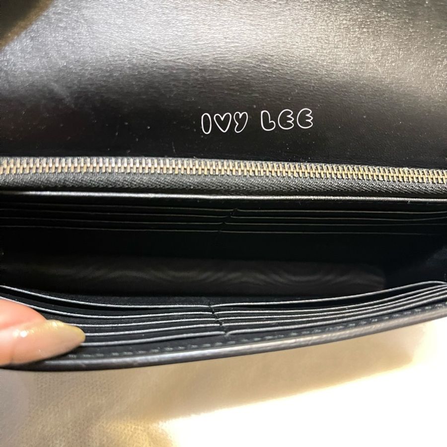 GUCCI 質感黑皮革WOC 單肩包 斜背包431478 可愛珍珠設計款 二手精品 正品-5
