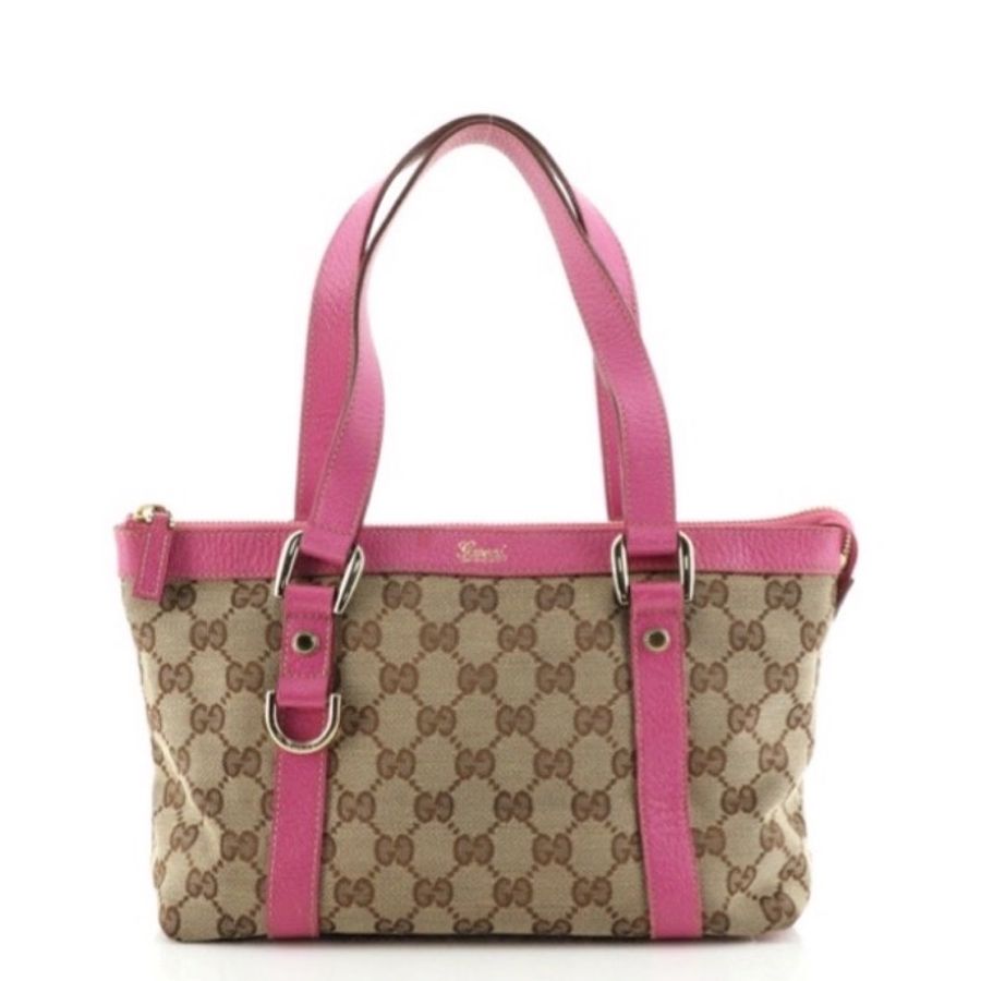 GUCCI ABBEY 經典帆布托特包 肩背包 手提包 小托特包 Small GG Canvas Tote-10