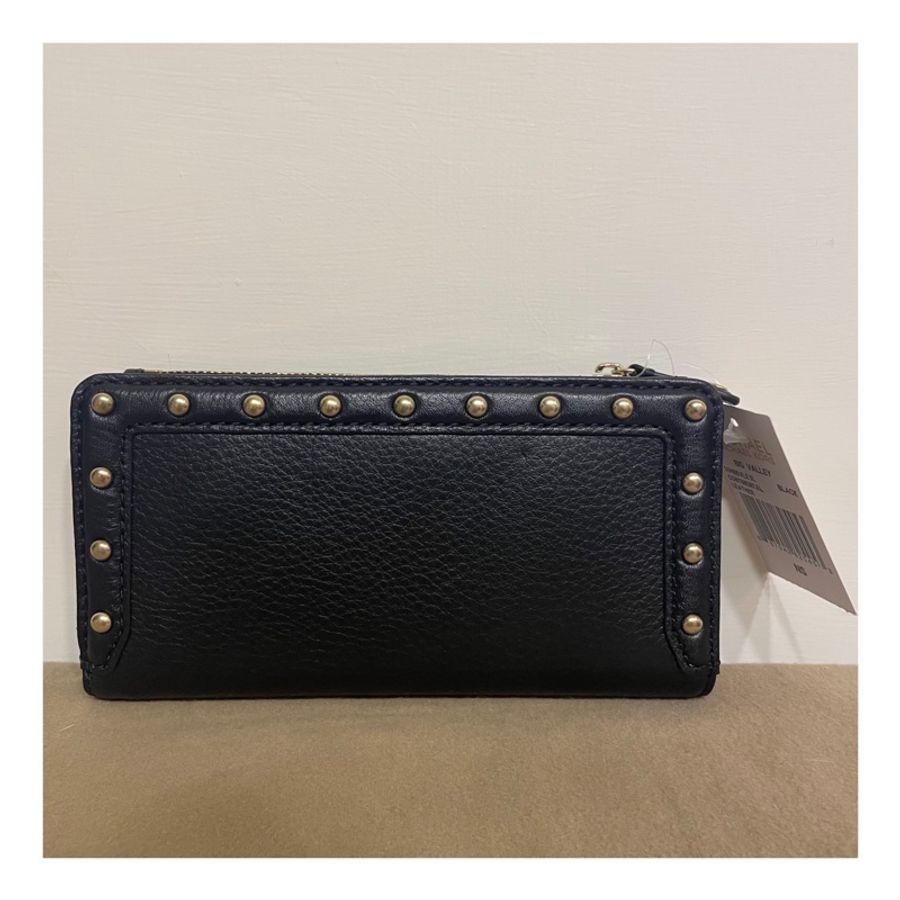 MK MICHAEL KORS Big Valley 黑色長夾 皮夾 錢包-1
