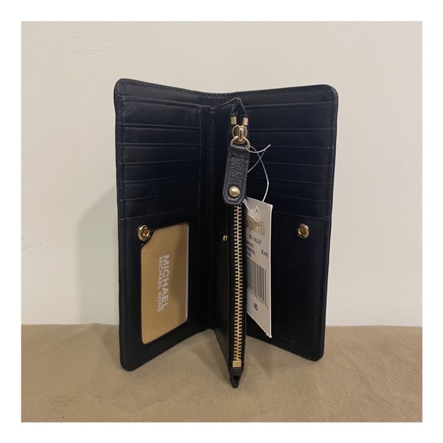 MK MICHAEL KORS Big Valley 黑色長夾 皮夾 錢包-2