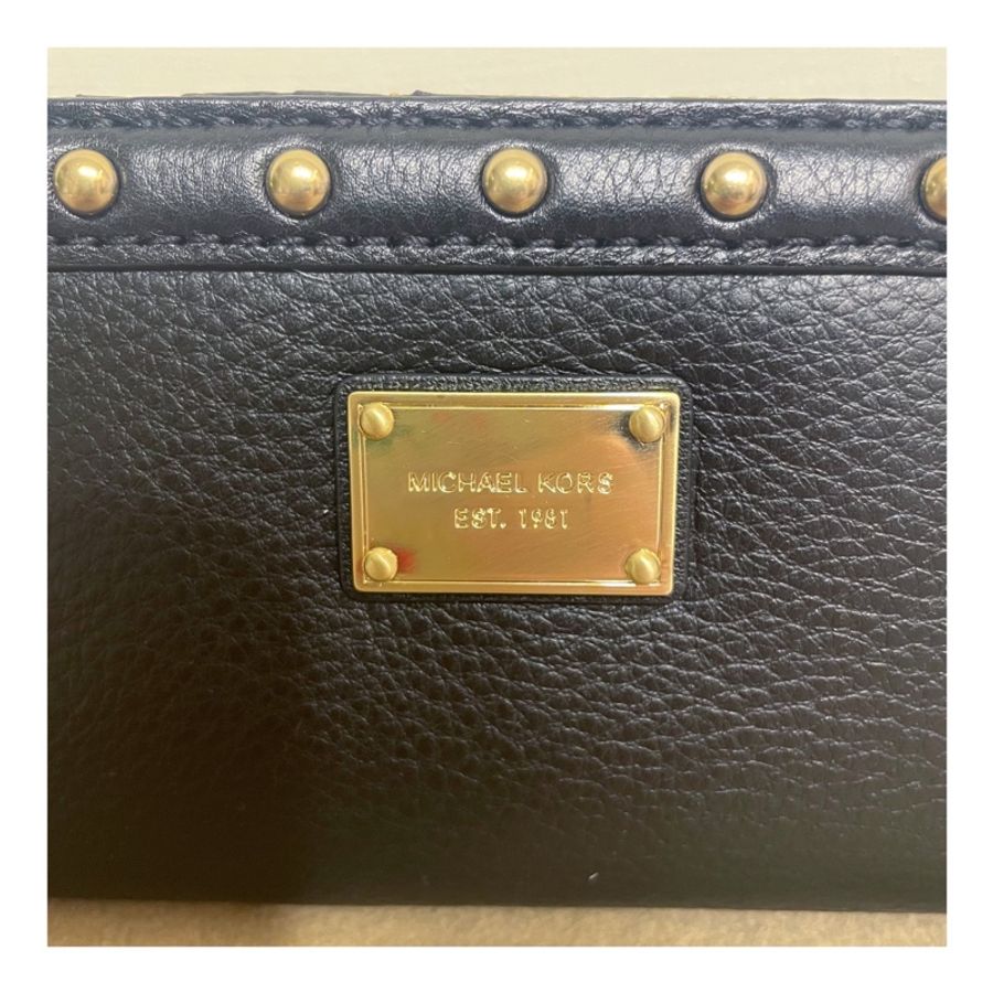 MK MICHAEL KORS Big Valley 黑色長夾 皮夾 錢包-5