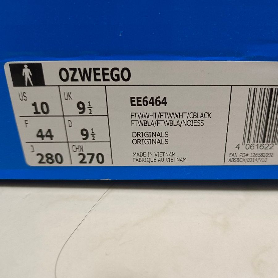 《全新》 《附鞋盒》男鞋 Adidas Originals OZWEEGO 休閒鞋 慢跑鞋 10號 白-4