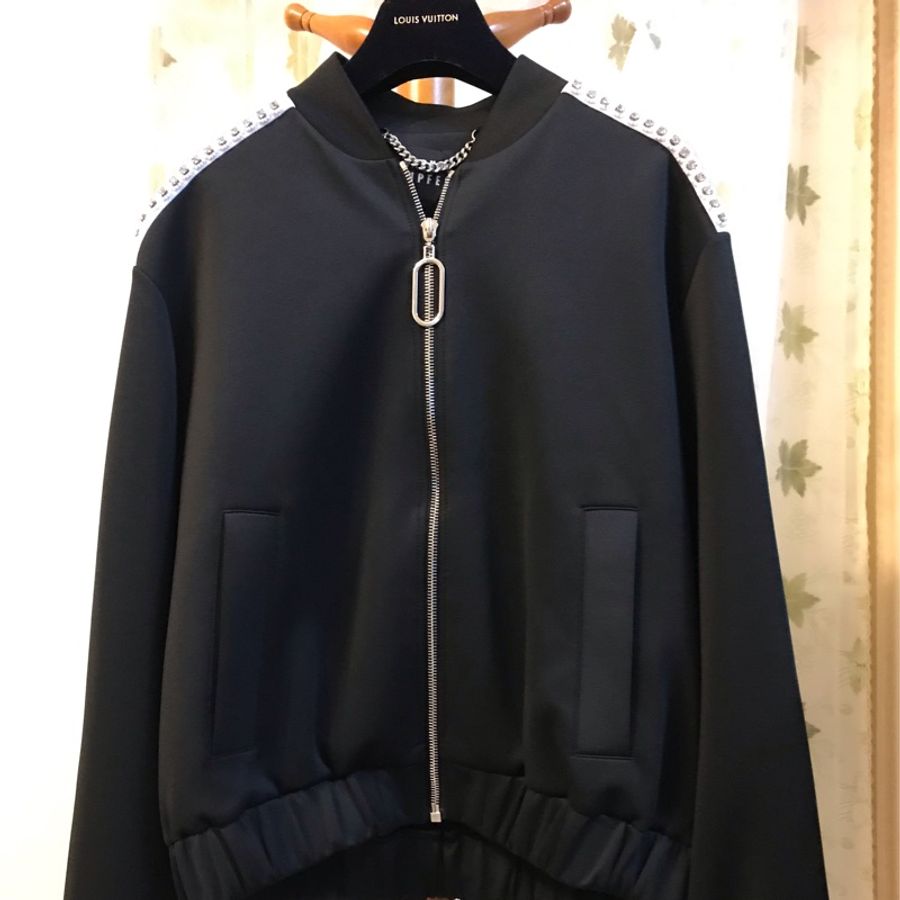 全新Markus Lupfer貴牌黑色肩膀亮珠設計外套 S-小L可穿-0