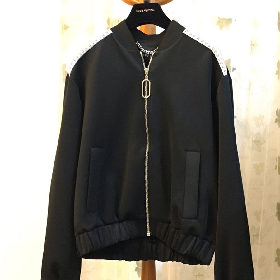 全新Markus Lupfer貴牌黑色肩膀亮珠設計外套 S-小L可穿-1