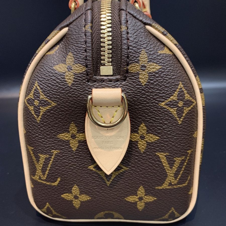 Louis Vuitton LV 老花字紋Speedy Bandoulière 20公分手提包/斜背包/肩背包M46234-4