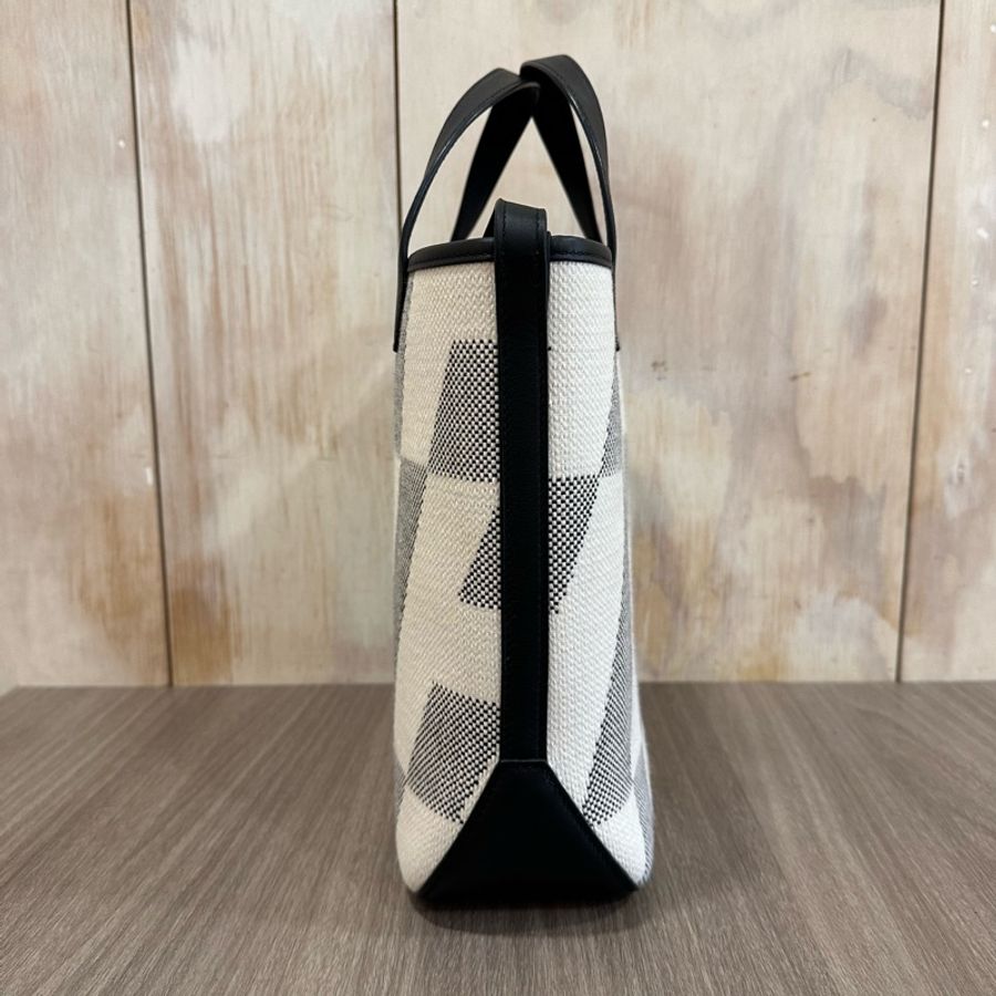 Hermes 黑白配色Cabas H En Biais 27新款H手提肩背兩用包 Z刻-3