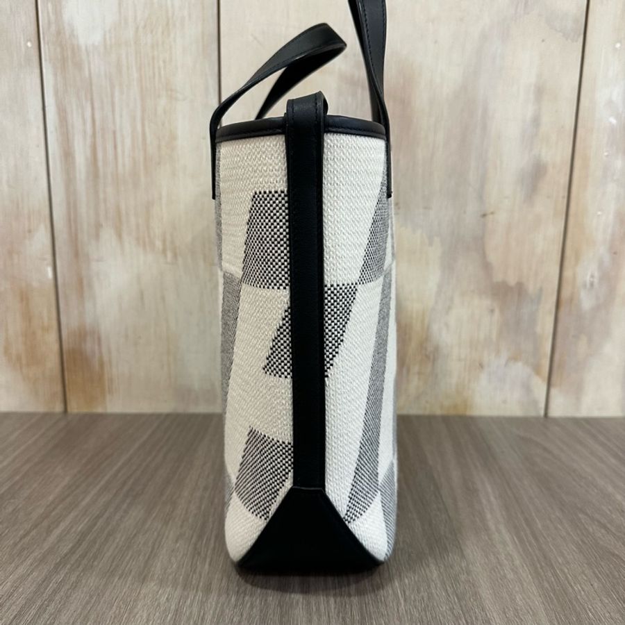 Hermes 黑白配色Cabas H En Biais 27新款H手提肩背兩用包 Z刻-23
