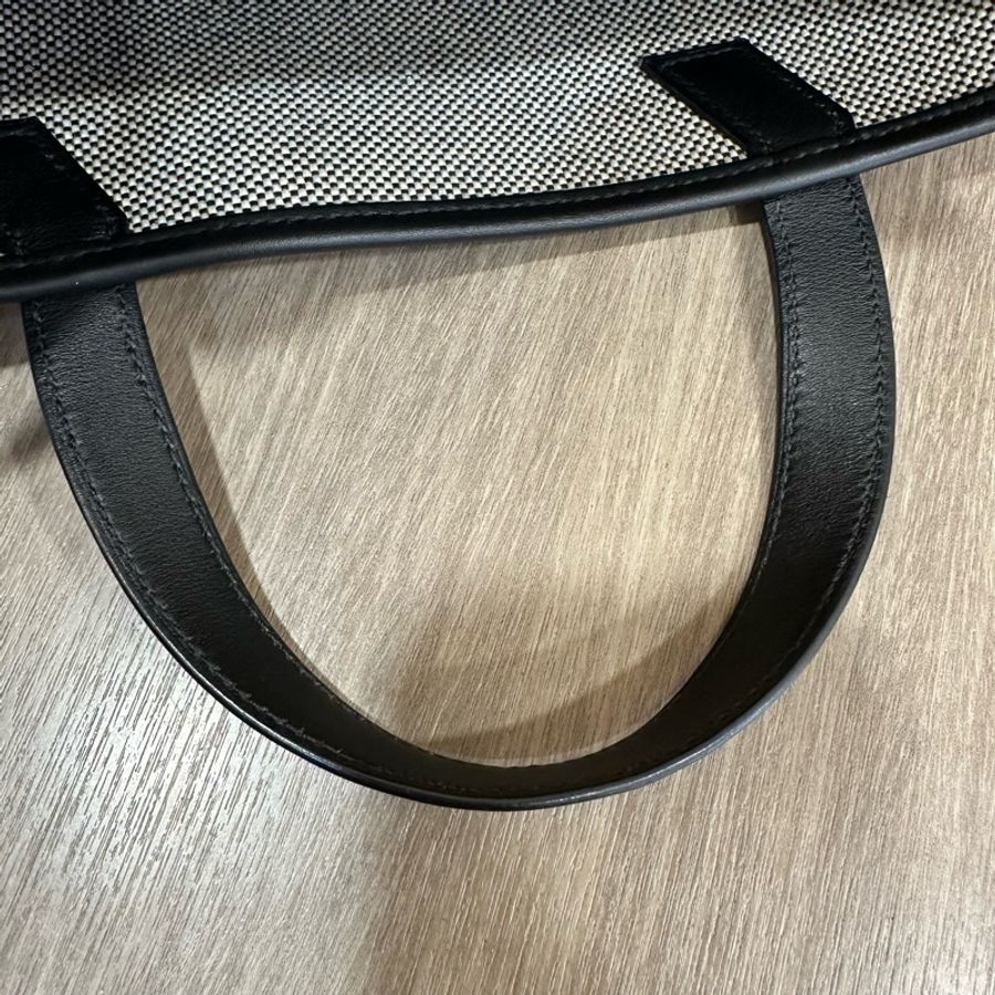 Hermes 黑白配色Cabas H En Biais 27新款H手提肩背兩用包 Z刻-38