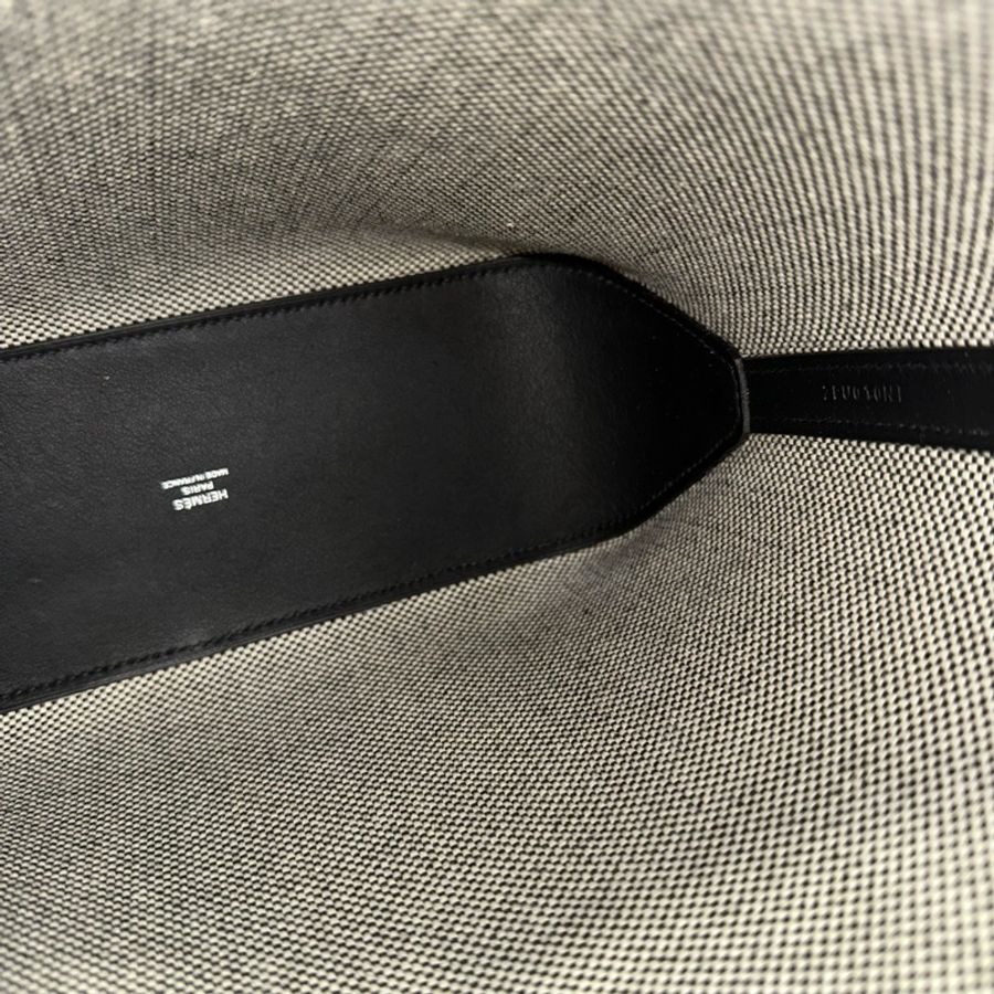 Hermes 黑白配色Cabas H En Biais 27新款H手提肩背兩用包 Z刻-43