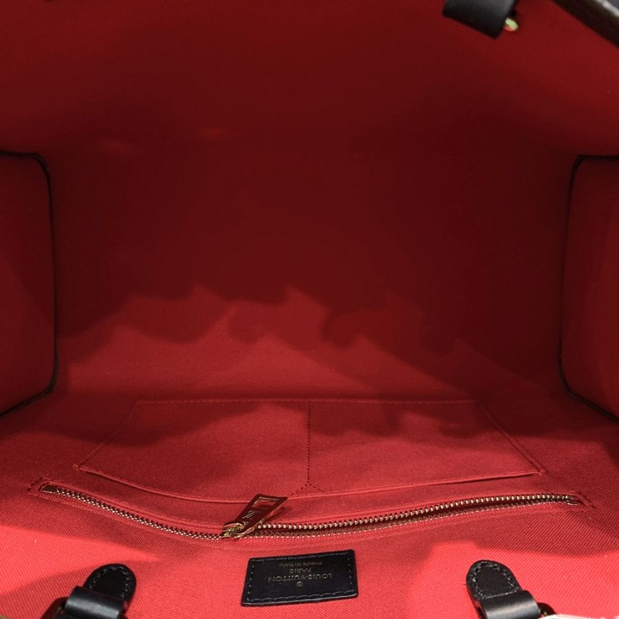 Louis Vuitton LV 老花字紋 中款 on the go 手提肩背購物二用包 M45321-10