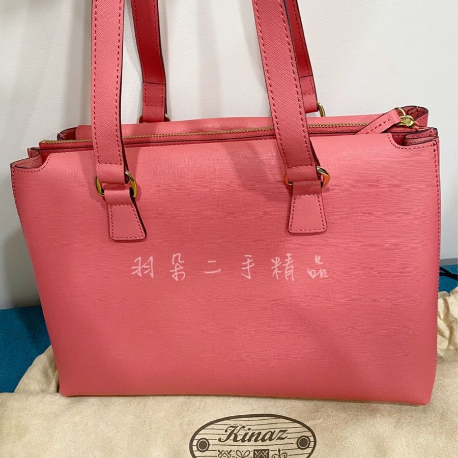 KINAZ真皮托特包 暖橙橘 限時特賣4/13~4/15。15號晚間下架-1
