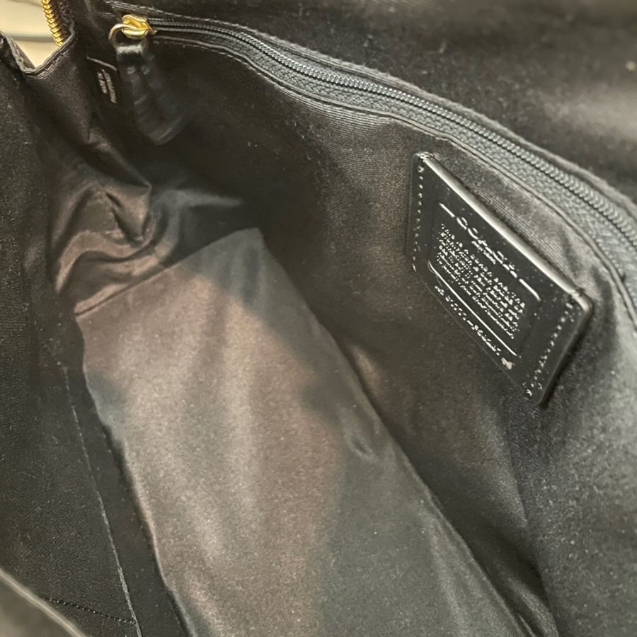 COACH 深咖老花貝殼包 手提單肩斜背包-9