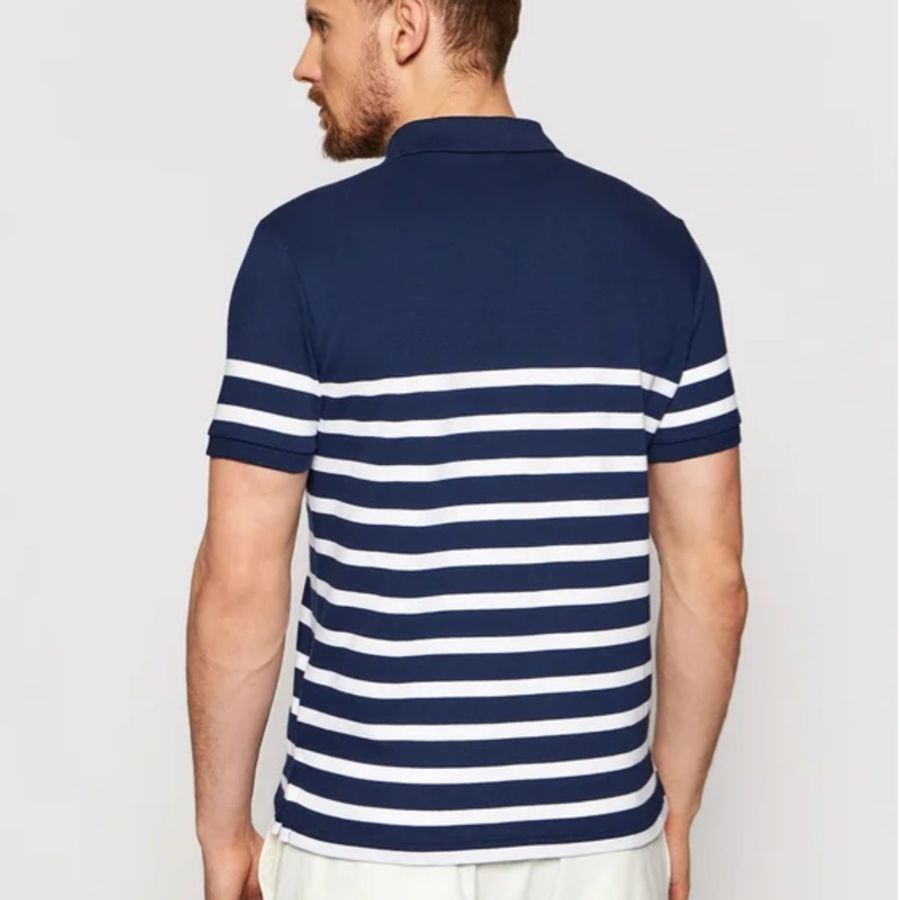 全新正品Polo Ralph Lauren 深藍橫條 Polo衫-2