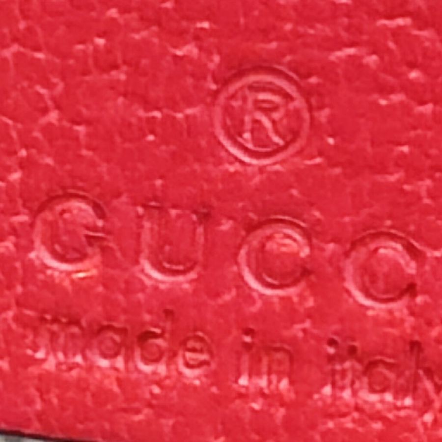GUCCI 625233 限定款蘋果雙G印花胸口 腰包.紅邊 防刮牛皮-8