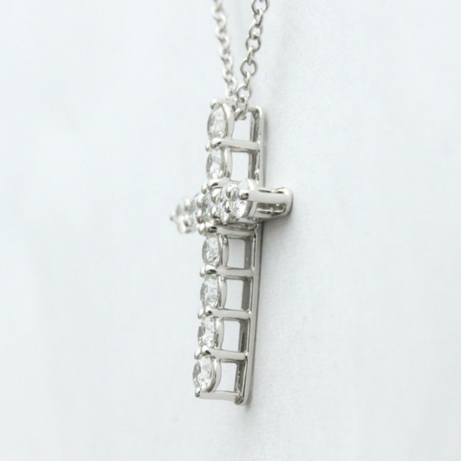 【日本直送】TIFFANY 小十字架項鍊鑽石鉑金 Pt950 吊墜項鍊 BF558529-1