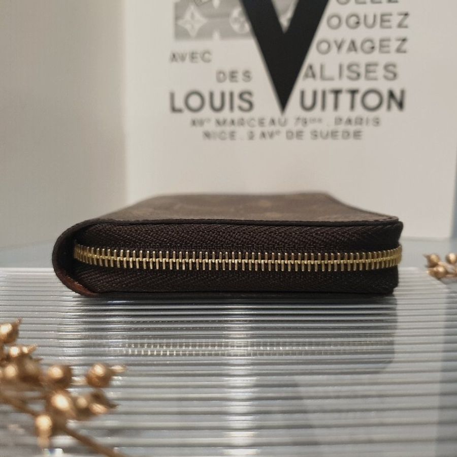 Louis Vuitton LV 老花字紋 ㄇ拉 零錢卡包-8