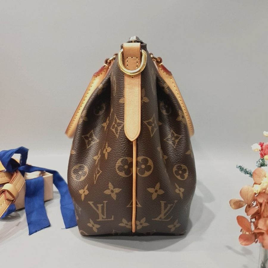 Louis Vuitton LV 老花字紋 TURENNE 抓皺 二用包/斜背包/肩背包M48814-8