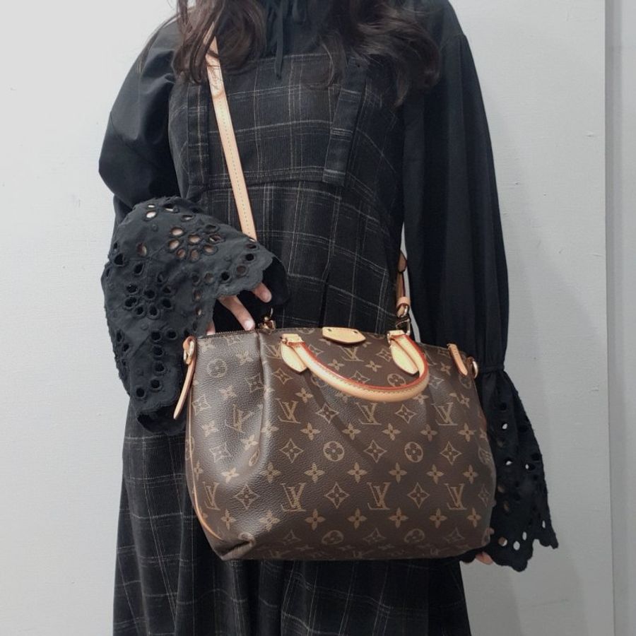 Louis Vuitton LV 老花字紋 TURENNE 抓皺 二用包/斜背包/肩背包M48814-14