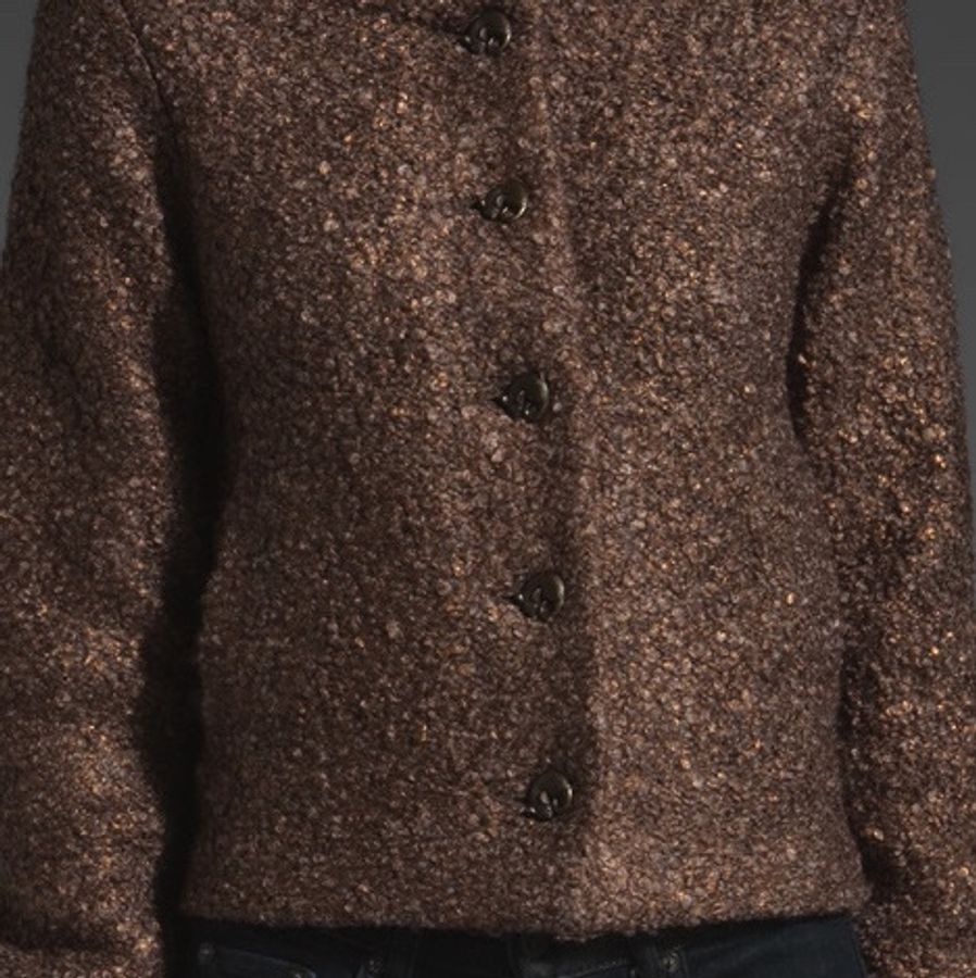 Marc by Marc Jacobs 咖啡色金蔥羊毛外套-2