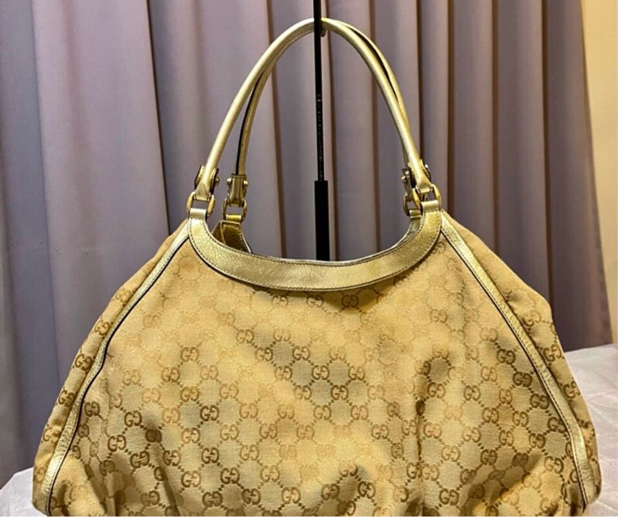 Gucci 古馳 托特包 手提包 肩背包 時尚奢華金-3