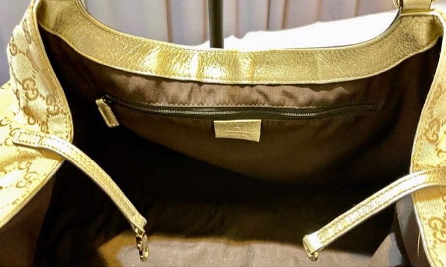 Gucci 古馳 托特包 手提包 肩背包 時尚奢華金-5
