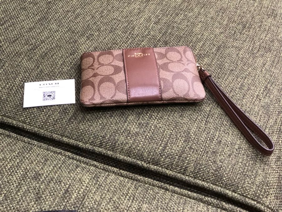「豐饒時尚-美拉德風格Coach L型拉鍊皮夾」-4