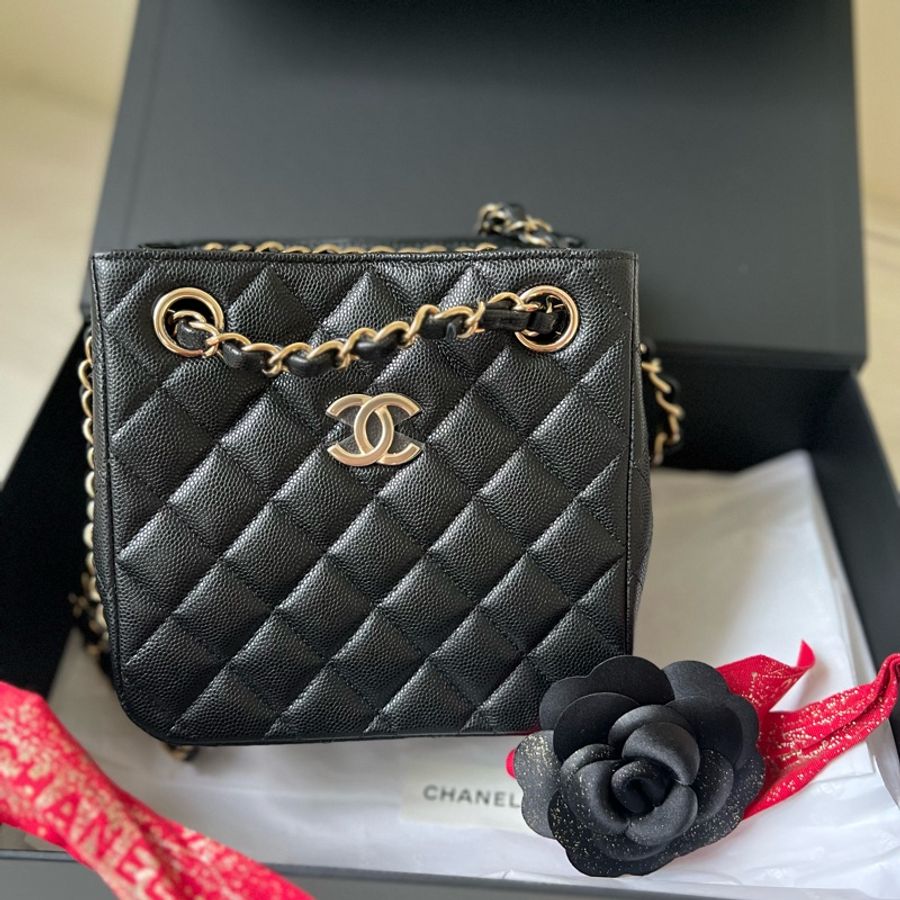 ［把握最後機會］CHANEL 迷你水桶 荔枝牛皮 mini bucket bag / mini tote-0