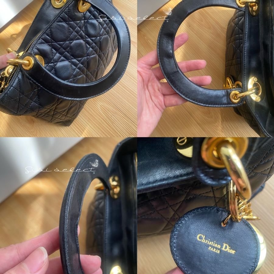 特價💗Dior超美5格羊皮黛妃包·中號-16