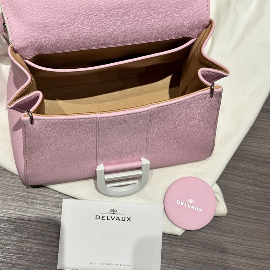 Delvaux Brillant Mini 櫻花粉白扣包包（限定下單）-27