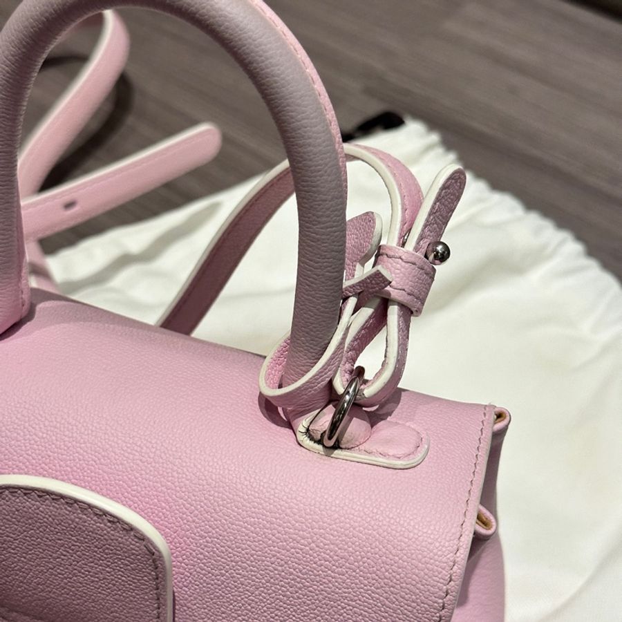 Delvaux Brillant Mini 櫻花粉白扣包包（限定下單）-29