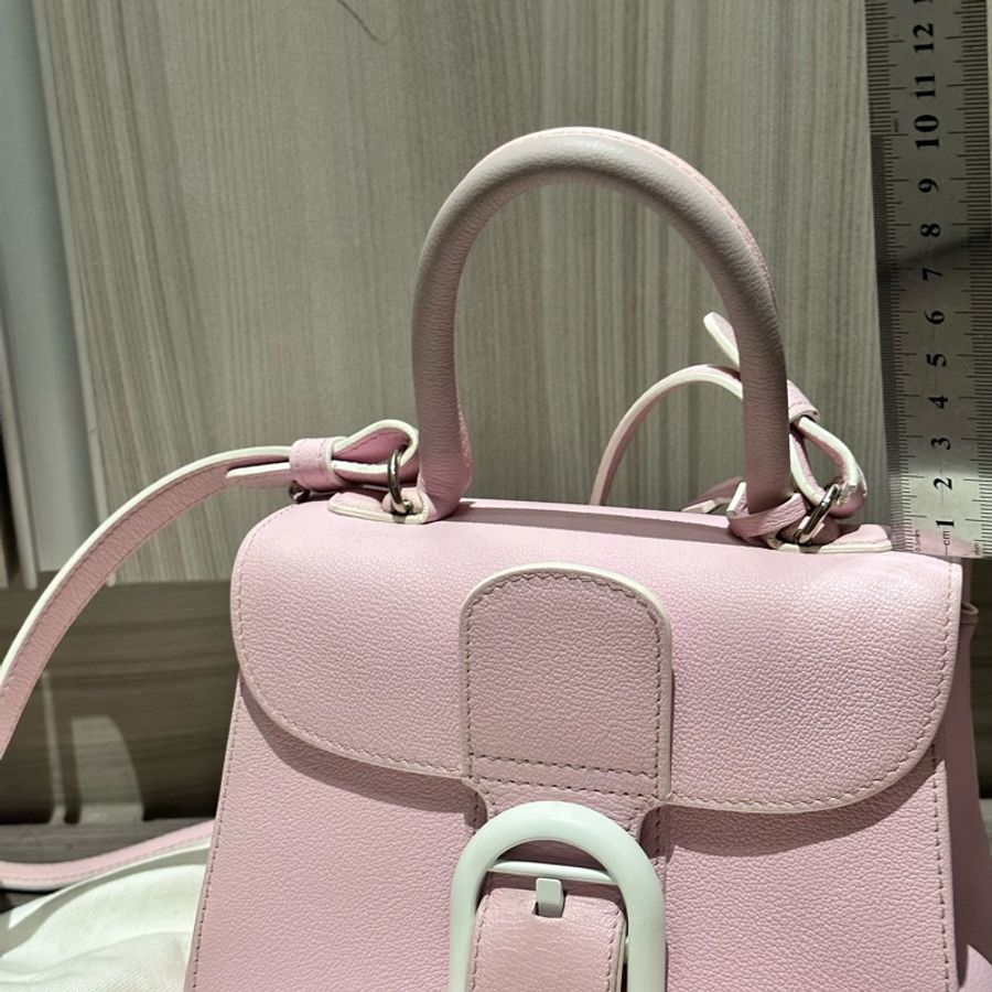 Delvaux Brillant Mini 櫻花粉白扣包包（限定下單）-7