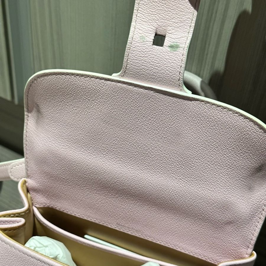 Delvaux Brillant Mini 櫻花粉白扣包包（限定下單）-13