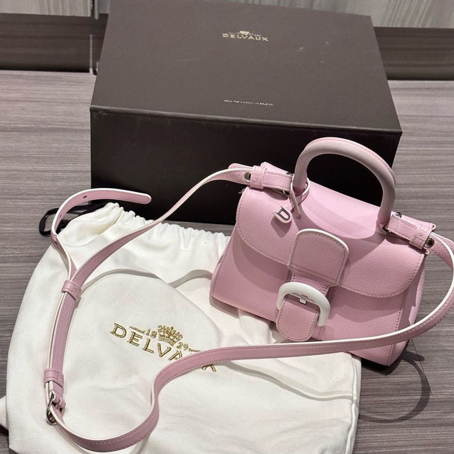 Delvaux Brillant Mini 櫻花粉白扣包包（限定下單）-3