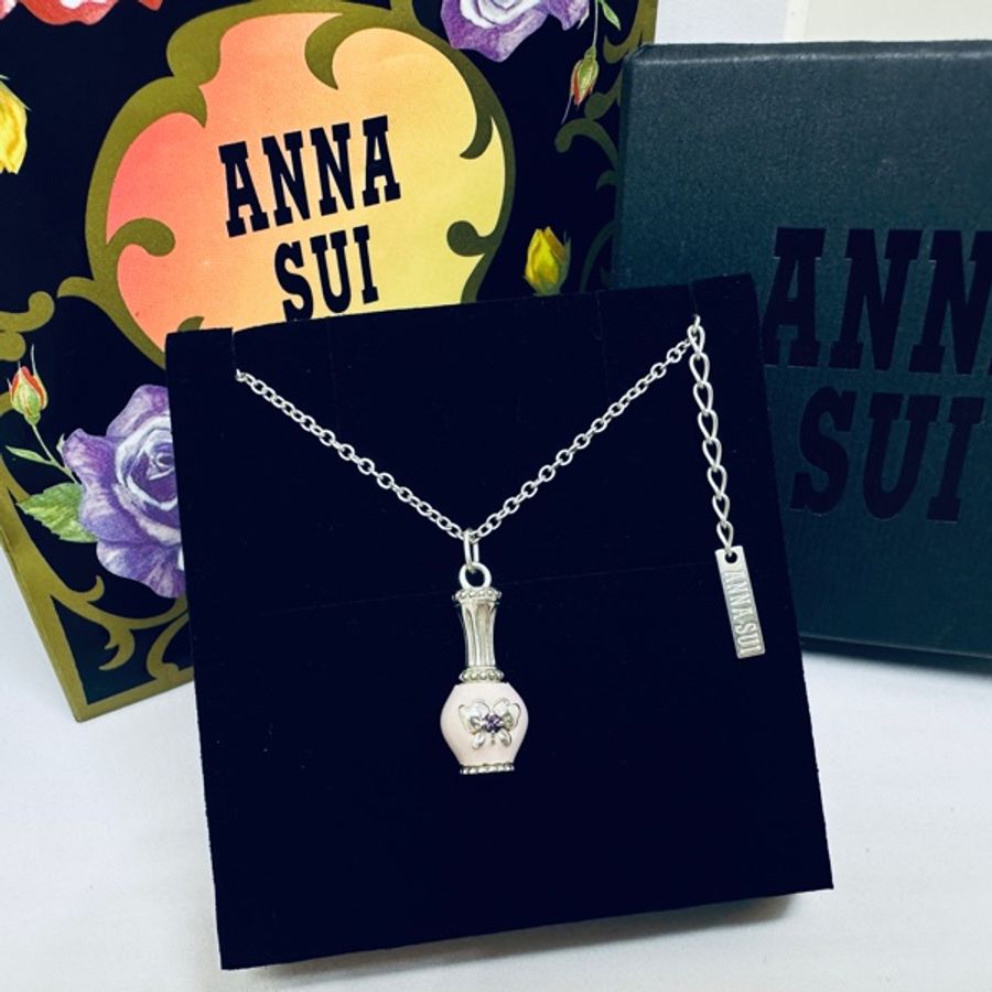 ANNA SUI安娜蘇珐瑯立體寶瓶925純銀項鍊-1