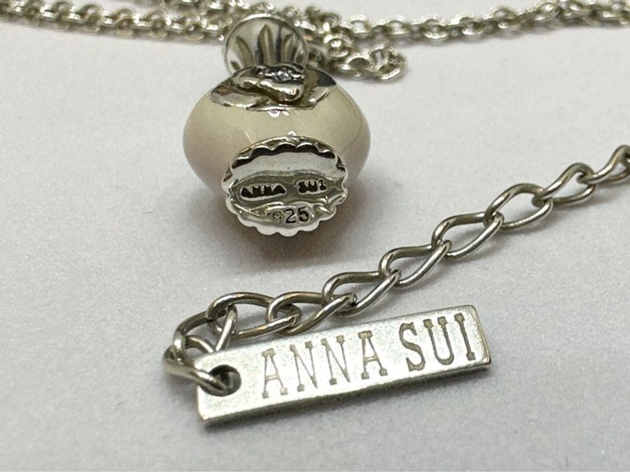 ANNA SUI安娜蘇珐瑯立體寶瓶925純銀項鍊-10