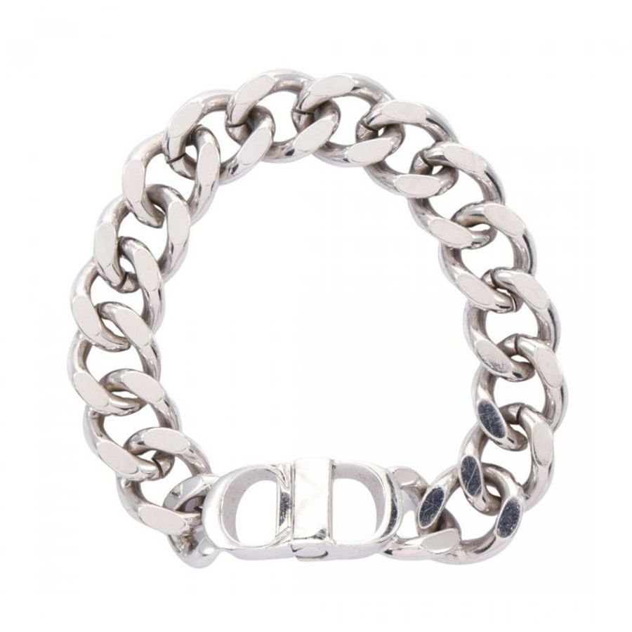 【日本直送】中古Dior HOMME[B]CD ICON 手鍊手環 銀色-0