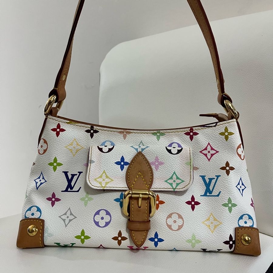 LV 村上隆白彩腋下包-2