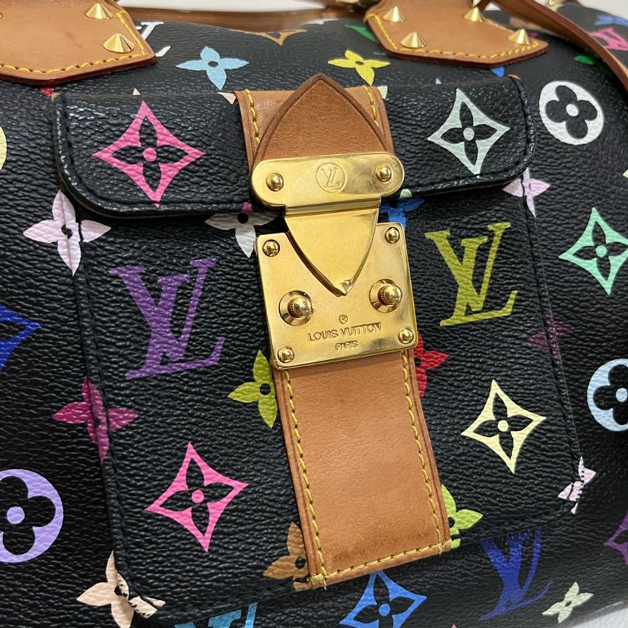 LV 村上隆黑彩波士頓包-2