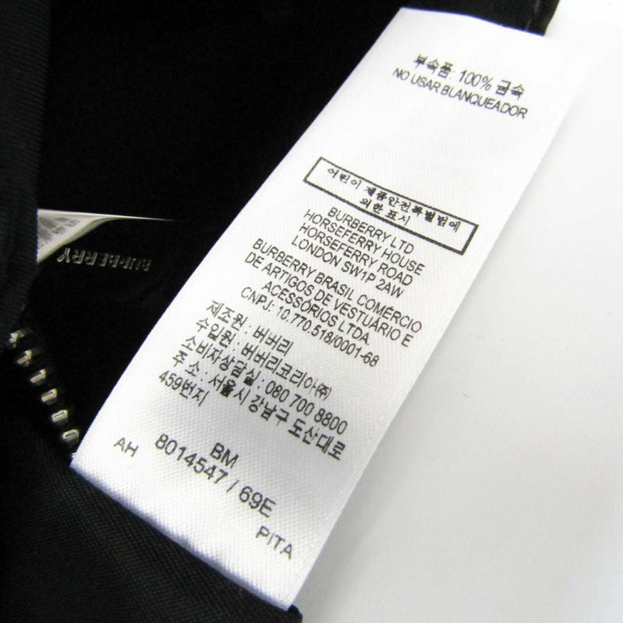 【日本直送】Burberry 腰帶細節 Horseferry 印花 8014547 女士,男士尼龍,皮革手提袋黑色,白色-8