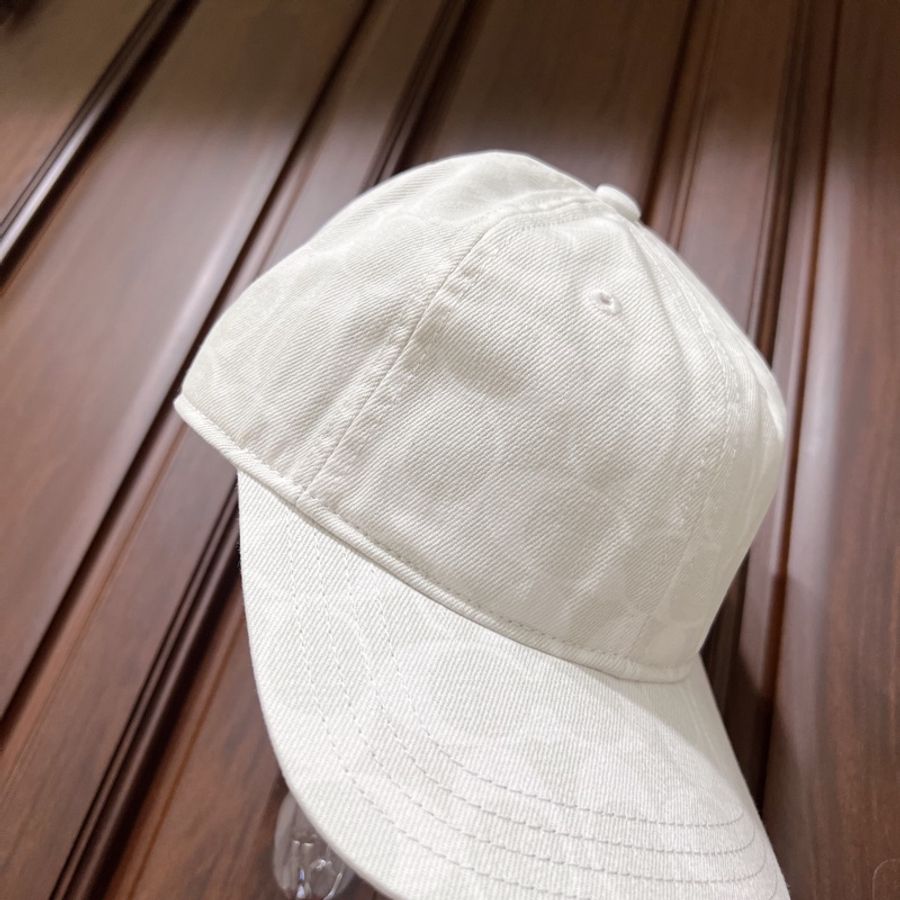 Coach Signature Hat 白色老花棒球帽-4