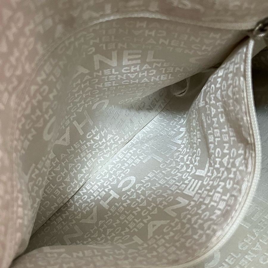Chanel Hobo 米膚色雙鏈肩包-17