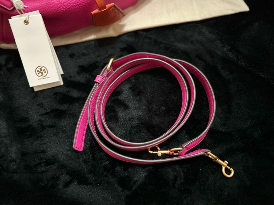 Tory Burch 桃紅 水餃 手提/側背包-14