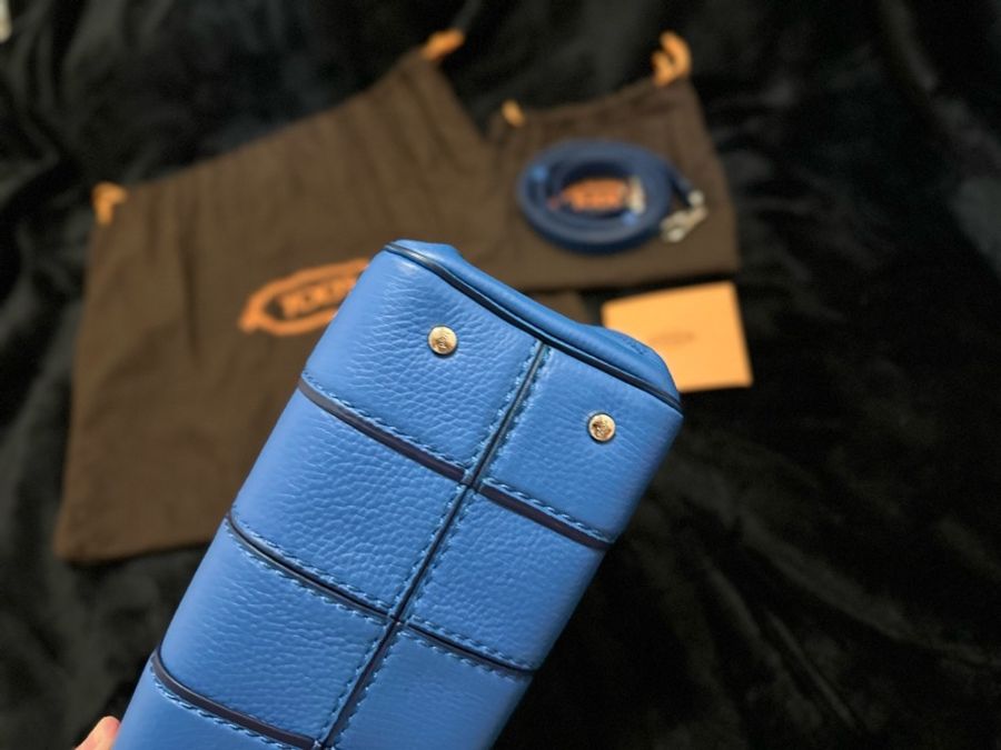 TOD’S 天空藍 Stella Top Zip Mini 手提/側肩包-11