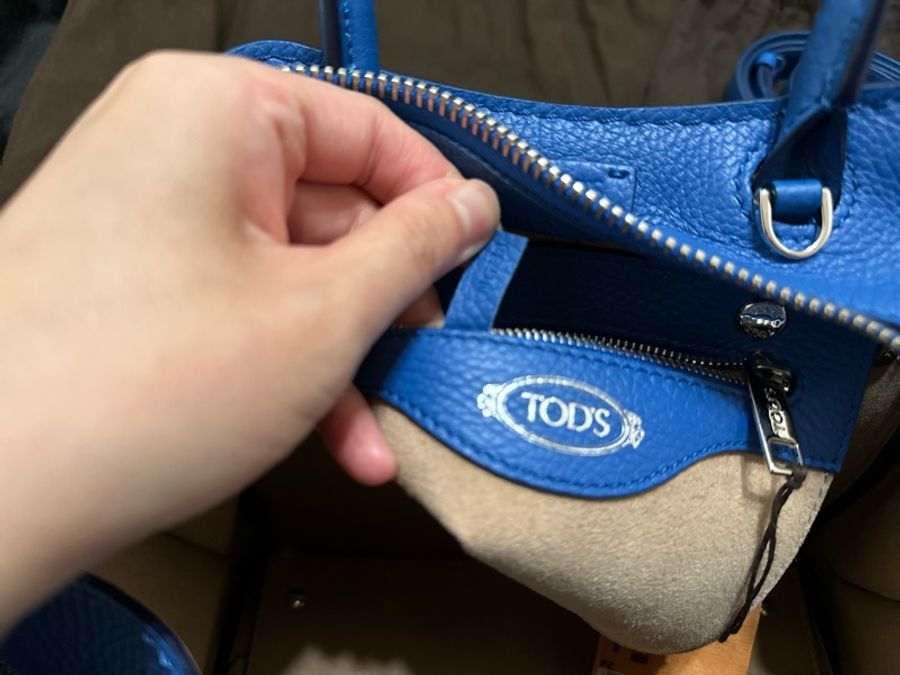 TOD’S 天空藍 Stella Top Zip Mini 手提/側肩包-17