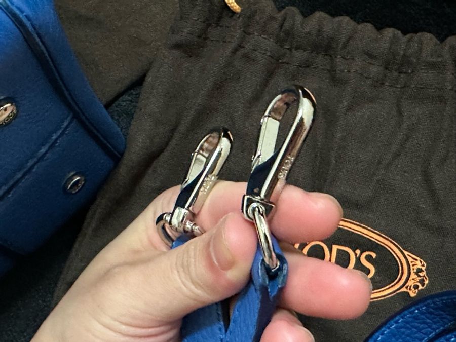 TOD’S 天空藍 Stella Top Zip Mini 手提/側肩包-20